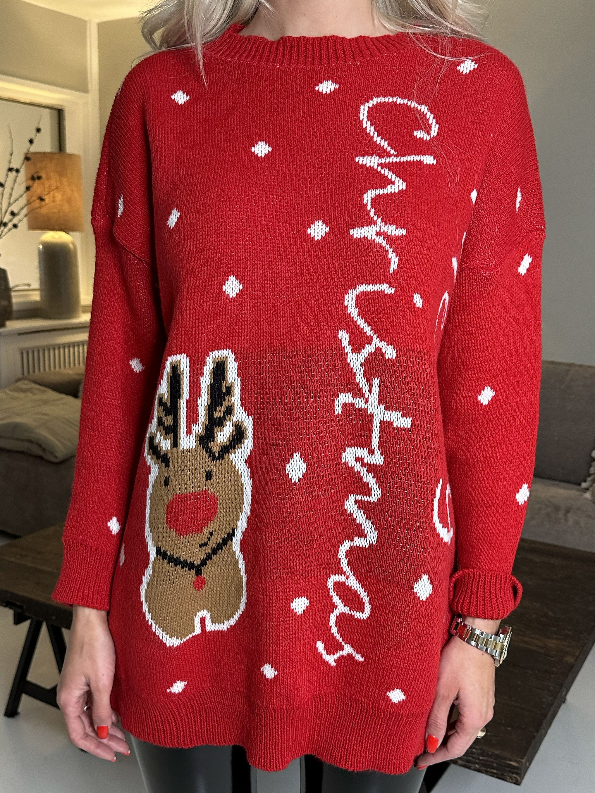 Rudolf - Sød julestrik med rensdyr